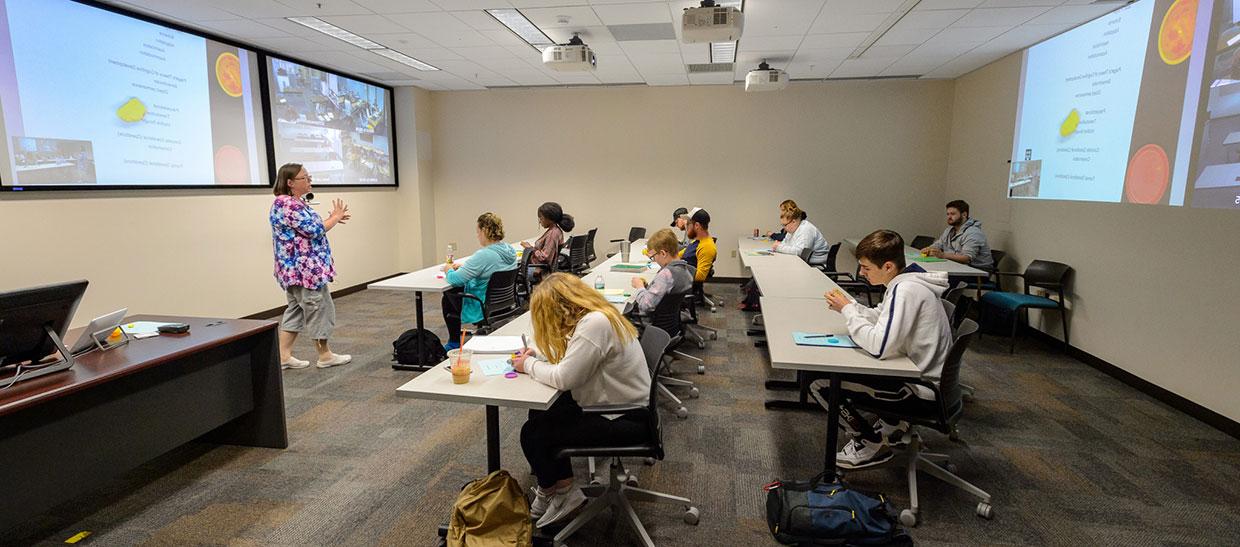 College in the High School Classroom with students